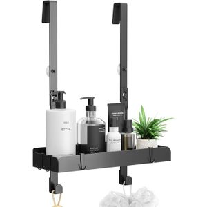 Lot De 3 Étagères De Douche Sans Perçage PICKPIFF – Paniers Noirs Antirouille + Crochets, Support Shampoing Ultra Solide Pour Salle De Bain & Cuisine