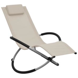 CHAISE LONGUE Chaise longue pour enfants en acier crème - ZUO - 1 - Pliable - Beige - ARAMOX