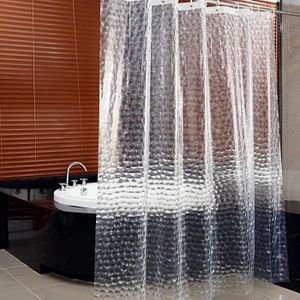 Rideau De Douche Avec Poches PEVA - 70x72 Pouces Transparent 9 Poches Filet