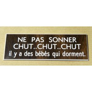 Plaque Signaletique Ne Pas Sonner Bebe Dort Cdiscount