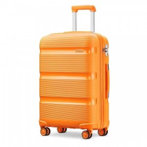 VALISE - BAGAGE Kono Valise Cabine 56x39x23cm Bagage à Main 40L Valise Rigide en Polypropylène Légere à 4 roulettes avec Serrure TSA Intégré Orange