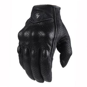 GANTS - SOUS-GANTS Gants de moto en cuir perforé,gants d'équitation,gants de course de cyclisme,noir,M,L,XL- perforated
