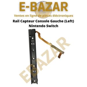 PIÈCE DÉTACHÉE CONSOLE Rail Console Gauche Noir pour Nintendo Switch - EB