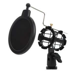 Filtre anti-pop de microphone Microphone en forme de U Microphone de pare-brise Couverture coupe-vent Couverture de micro de poche Masque de masque Accessoires de microphone pour l/'enregistrement voc