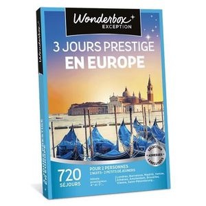 COFFRET SÉJOUR Wonderbox - Box cadeau - 3 jours prestige en Europ