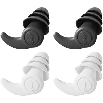 SILNORE 2 Paires Bouchons D'Oreilles Anti Bruit Réutilisables Avec Étui - Sommeil Profond, Voyage, Ronflements