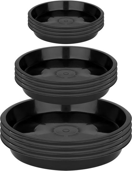 Lot 10 Soucoupes Pour Plantes 6 Pouces - Bacs D'Égouttement Plastique Transparent Intérieur Extérieur