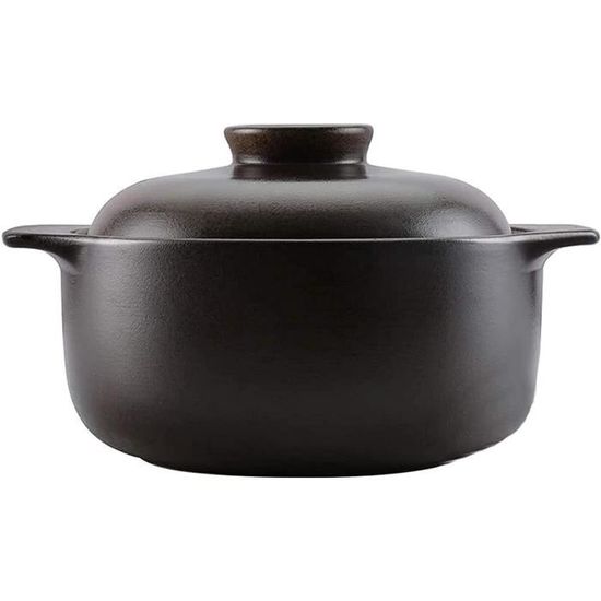 Cocotte en Terre Cuite Casserole en Terre Cuite avec Couvercle de Grande capacité céramique