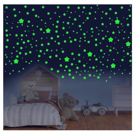 Plafond Etoile Fluorescente, 420 pièces Etoiles Phosphorescentes, Fluorescents ciel étoilé