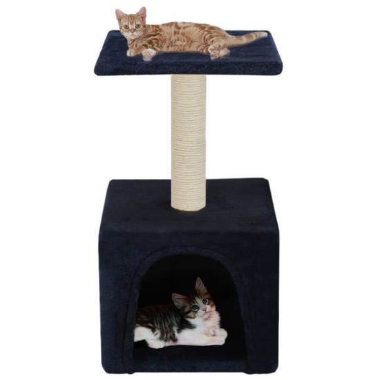 🦩9493SUPER - Arbre à chat avec griffoir - Centre d'Activités Arbre à chat Design Moderne en sisal 55 cm Bleu foncé