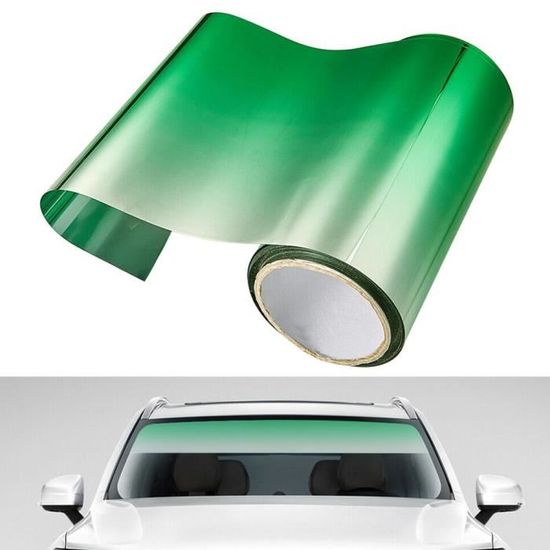 RANRAO Bandes anti-reflet pour pare-brise de voiture, 150 x 20 cm, film  teinté de couleur dégradée, brillant, protection de pare-brise, autocollant  de