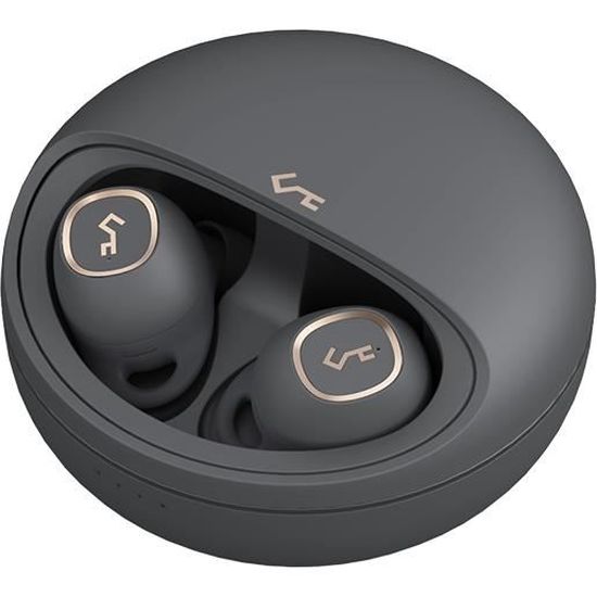 AUKEY Écouteur Bluetooth 5.0 sans Fil Stéréo Oreillettes Etui de Charge QI USB C IPX5 Étanche Autonomie 24H Stéréo TWS EP-T10