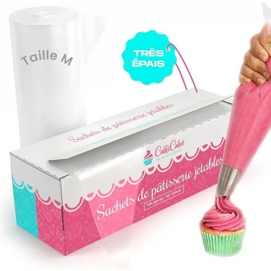 Lot De 6 Poches à Douilles Jetables En Polypropylène - Triangle 25x43 Cm - Pour Pâtisserie Et Décoration De Gâteaux
