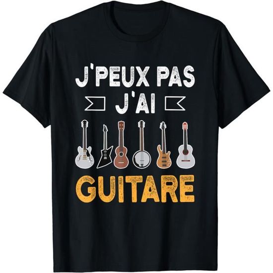 T-shirt Arbre Musical Pour Guitariste – Acoustique Guitare – Design Original – Homme/Femme – Marron Clair – Taille XL