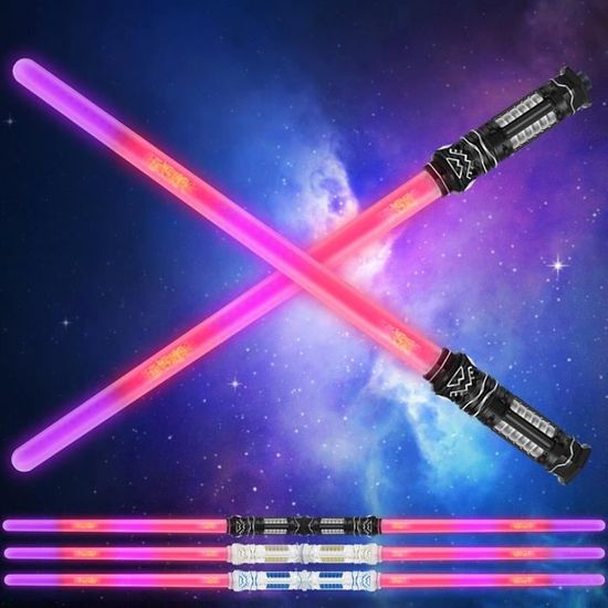 Sabre Laser 7 Couleurs AYESY - Épée Rétractable Avec Effets Sonores Et Lumineux - Jouet Cosplay Star Wars Pour Enfants - Longueur 41-80 Cm