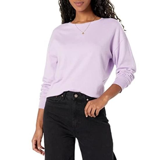 Ellazhu Pull Ample Femme Col Rond Manches Longues - Tricot Confortable Oversize Automne Hiver, GA2155