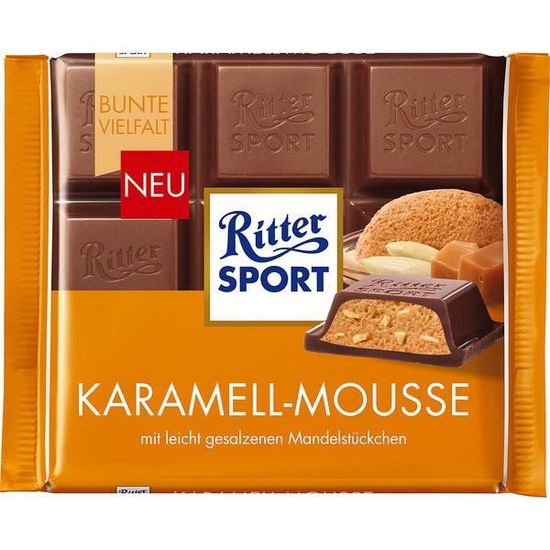 Ritter Sport mousse au caramel chocolat 5 x 100g - Cdiscount Au quotidien