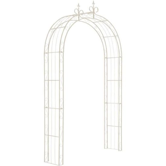 Arche À Rosiers Jardin Treillis Fer Forge Demi-Arceau À