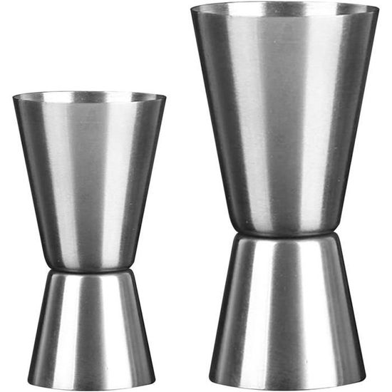TMISHION Mesure Jigger Doseur De Liqueur Double En 304 Acier Inoxydable Outil à Vin Pour Bar (50