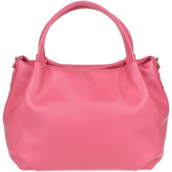 Sac à Main Femme En Cuir Véritable - Style Couture - Couleur Beige Foncé - Neuf Avec Petite Tache