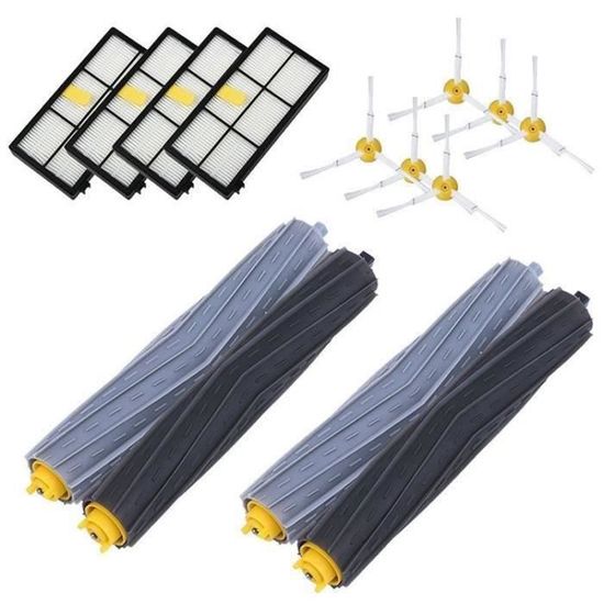 Pièces de rechange pour iRobot Roomba 980 960 900 880 870 860 800 aspirateur robotique (5pcs brosses latérales 5pcs vis 5pcs filtres 2 ensemble extracteur de débris sans enchevêtrement