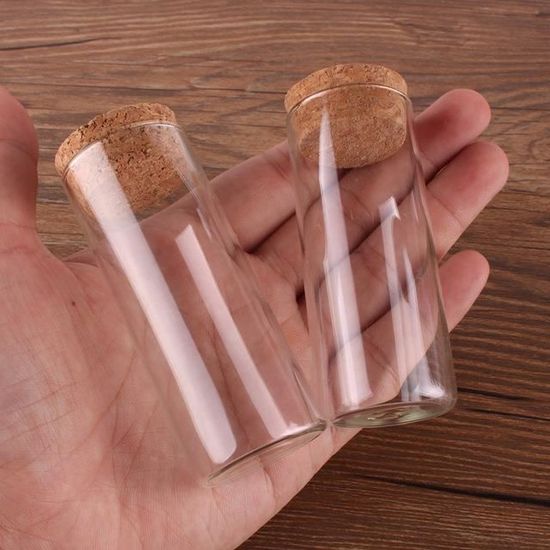 Porte-tubes à Essai GLEAVI - Support Bois Avec 4 Tubes Verre - Présentoir Café, Thé, épices