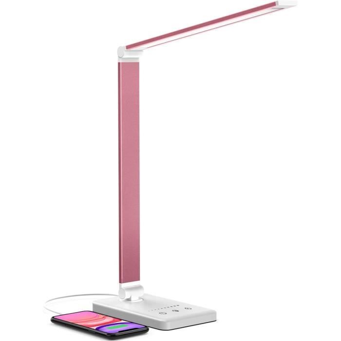 Lampe De Lecture Murale Réglable - 3 Couleurs, Intensité Variable - Ports USB Et USB-C Pour Charge - Bras Flexible