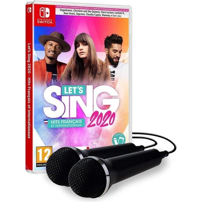 Lets Sing 2020 Hits Français et Internationaux + 2 Micros Jeu Switch