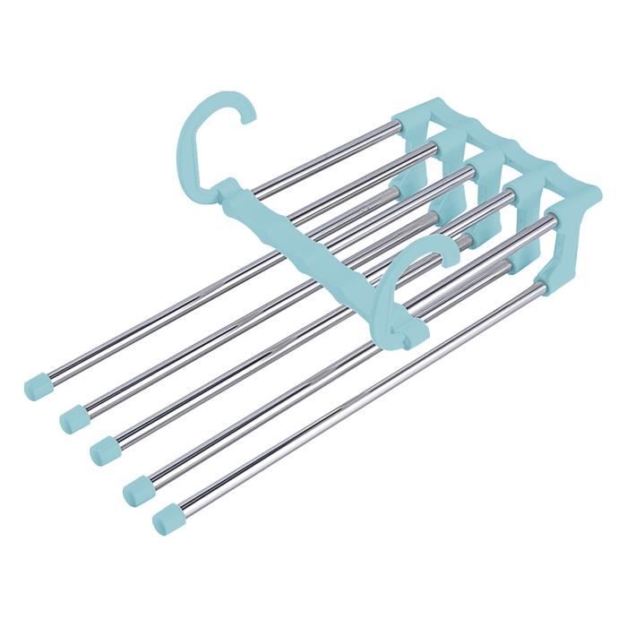 Lot De 3 Cintres Pliants 6 Niveaux - Gain De Place Pour Pantalons, Chemises, Rembourrés En Mousse, Métal