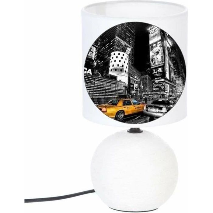 LAMPE DE CHEVET PIED BOULE NEW YORK 4