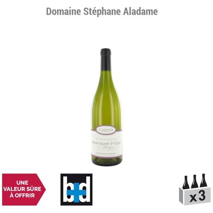 Montagny 1er Cru Les Maroques Blanc 2014 - Domaine Stéphane Aladame - Vin AOC Blanc de Bourgogne - Lot de 3x75cl - 16-20 La Revue
