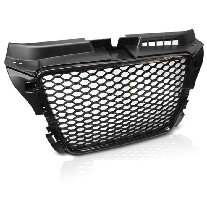 Calandre Avant pour Audi A3 2008-2012 Look Sport Noir Glossy