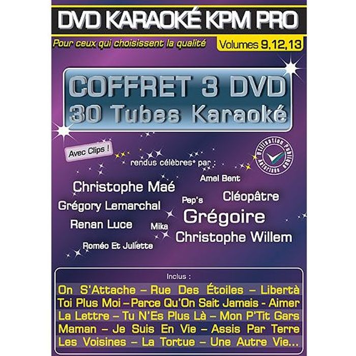 Coffret 3 DVD Karaoké KPM Stars En Scène 1, 2 et 3