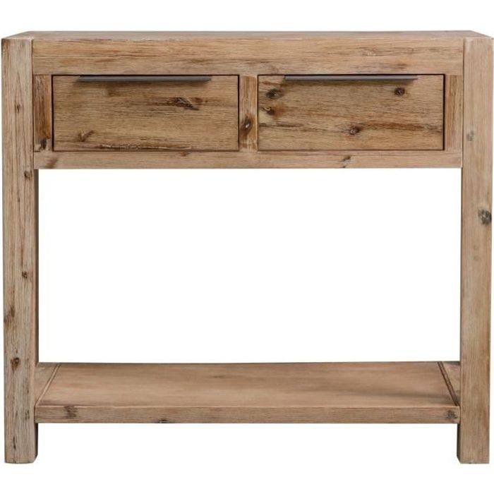 Bonne qualité - Table d'entrée Console Table d'appoint - 82x33x73 cm Bois d'acacia massif @7853 :