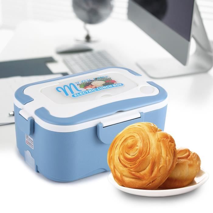 1.5L Portable Car Chauffage Électrique Boîte à Lunch Récipient Réchauffeur de Nourriture pour Voyager (Bleu 12V) -ZOO