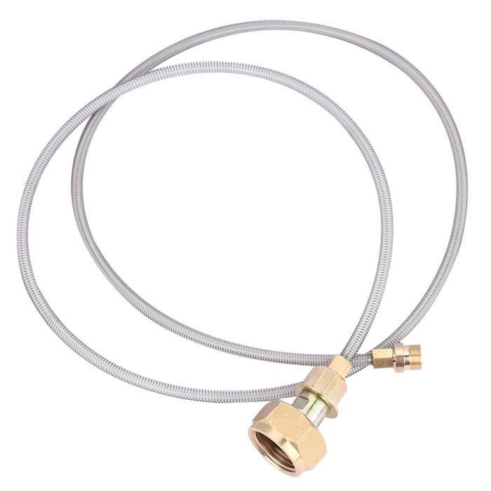 Adaptateur de recharge de gaz de bouteille de LPG de tube de cuivre et de nylon portatif, adaptateur de cuisinière, pour le camping