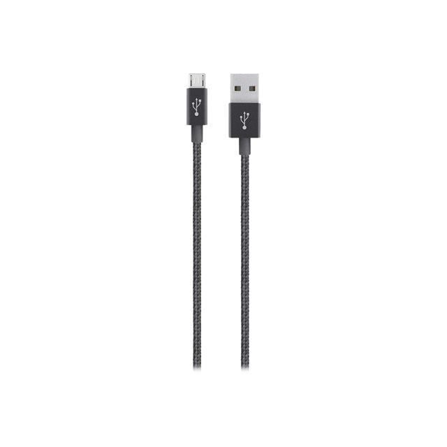 BELKIN Câble USB 2.0 Mixit - Micro-USB de type B (M) pour USB (M) - 1,22 m - Gris argenté
