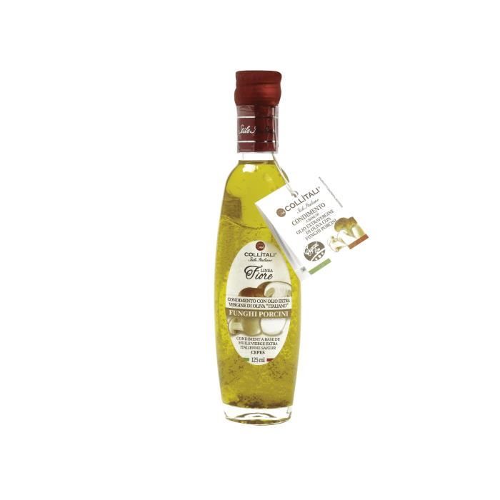 COLLITALI Bouteille -poignée design- FIORE huile olive Italie saveur cèpe- 125 ml