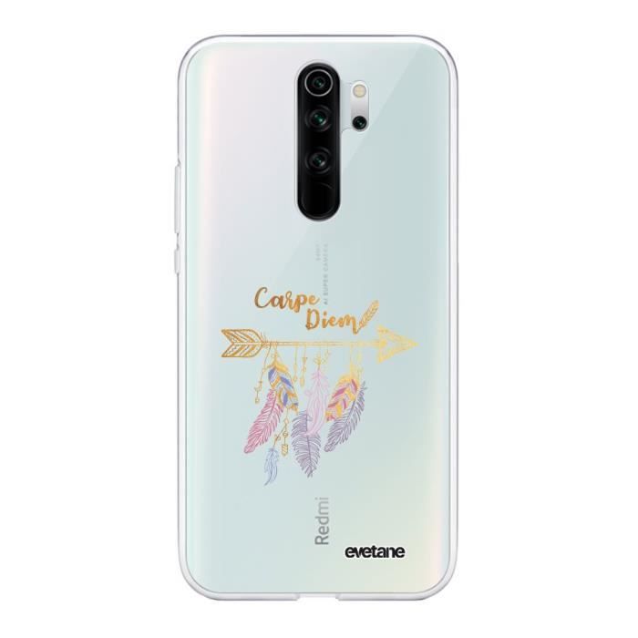 Coque Xiaomi Redmi Note 8 Pro 360 intégrale transparente Carpe Diem Or Ecriture Tendance Design Evetane