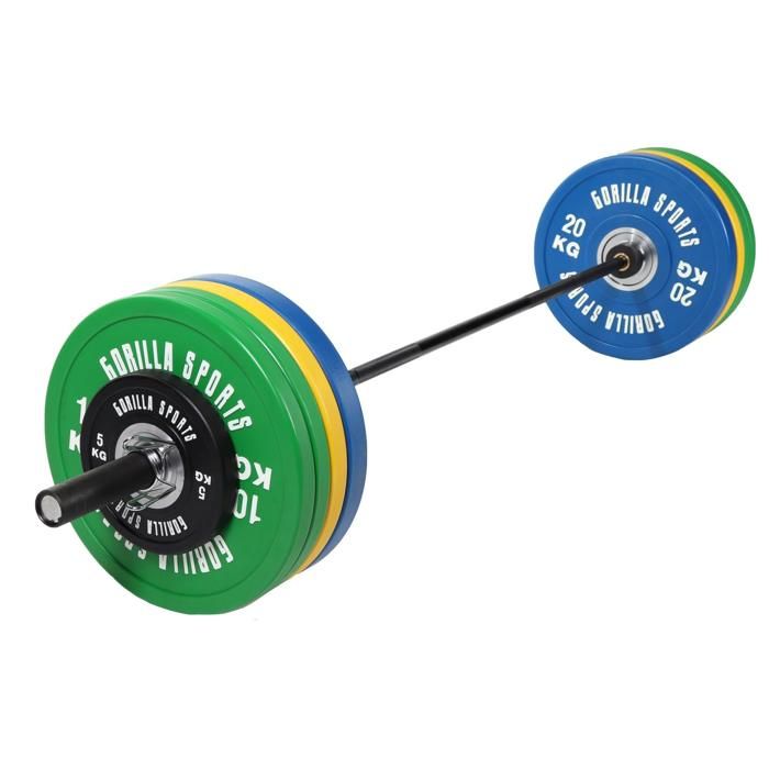 Set d'haltère Olympique Premium avec disques Bumper 140 kg