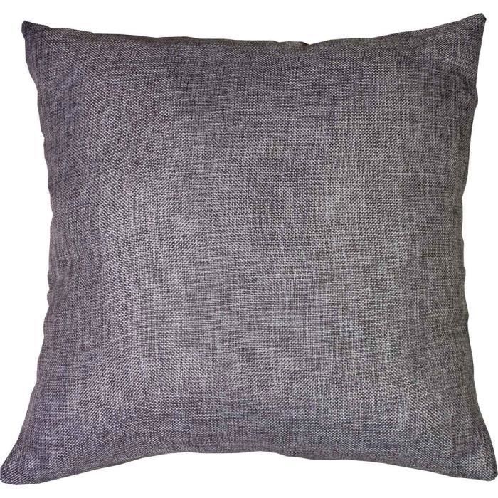 Coussin Déhoussable Effet Chiné Gris 40 x 40 cm