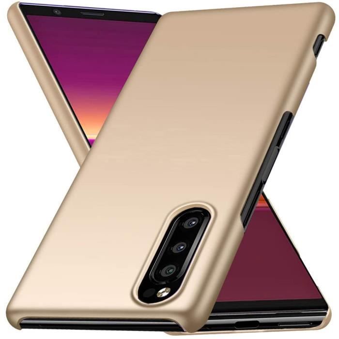 Coque Sony Xperia 5, Or Très Mince Protection Coque Étui Housse Rigide Case Cover pour Sony Xperia 5 YW40868