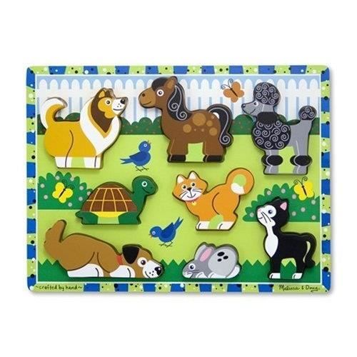 MELISSA & DOUG Puzzle À Grosses Pièces En Bois - Animaux Domestiques