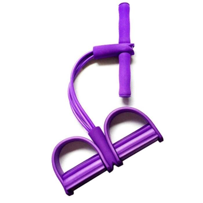 Bande de résistance Corde de tension multifonction Sit-ups Yoga Tendeur Exercice - Violet