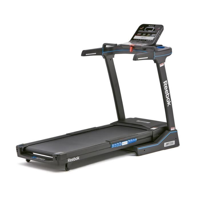 Tapis de course Reebok Jet Series 300 - 20km/h - surface 150 x 51cm - air motion Noir