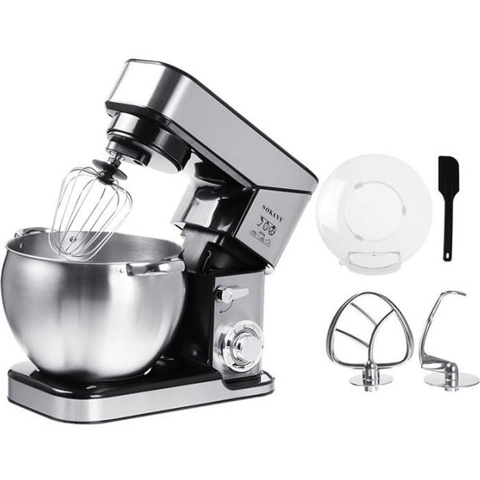 SOKANY Robot Pâtissier 2000W 10L Bol INOX. 6 Vitesse - Batteur Crochet Fouet Petrin Cuisine Multifonction - NOEL Anniversaire Party