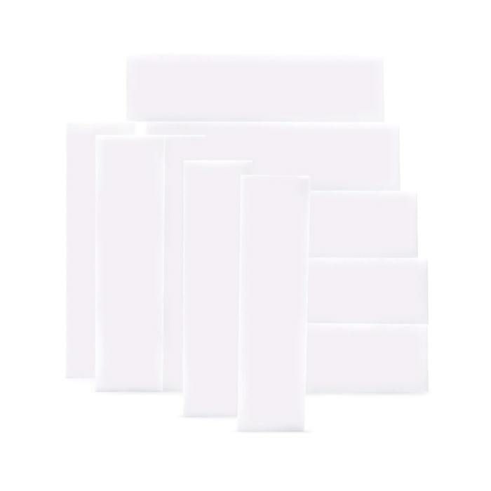 Lot 10 Blocs Polissoir 4 Faces 100/100 Blanc