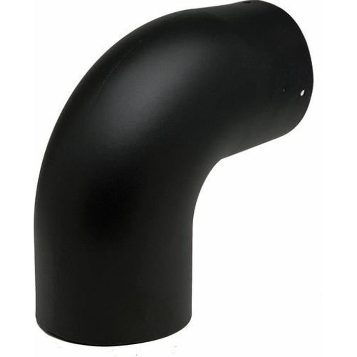 Coude 90° Sanpli rigide émail noir mat Diamètre 125mm - 342424