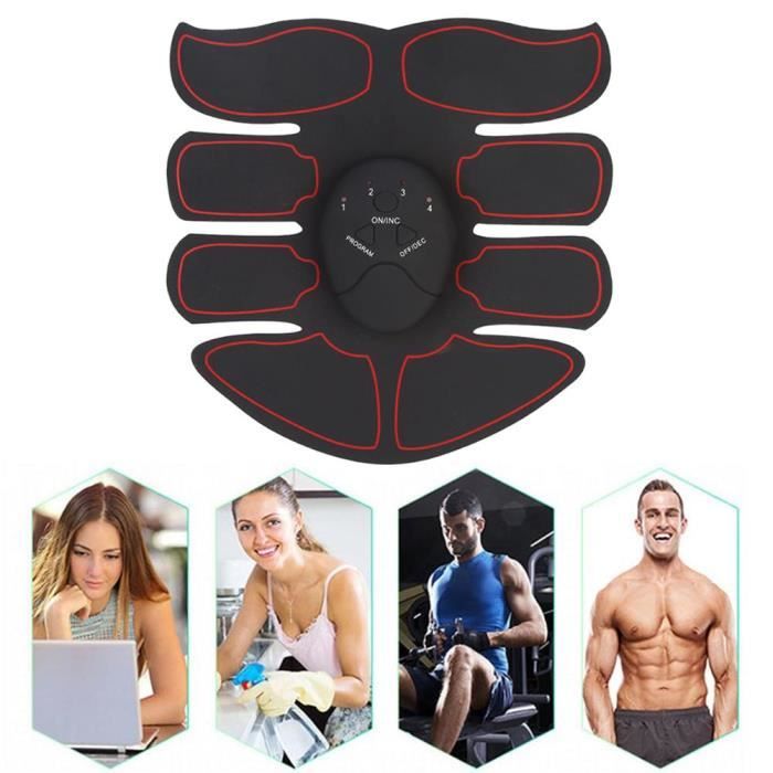 EMS APPAREIL ABDO Appareil de Musculation Abdominaux Fitness pour Hommes Femmes Electrostimulateur Bras Cuisses Ceinture Masseur Aut