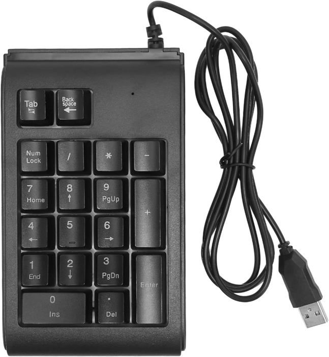 Pavé Numérique USB Portable Xingdianfu - 19 Touches, Câble 1.3m, Plug & Play Pour PC Portable Et Bureau